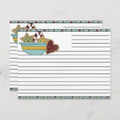 Cartes de recettes de Noël (Devant / Derrière)