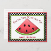 Cartes de recettes de pastèque (Devant / Derrière)