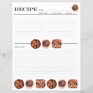 Cartes de recettes de pâte à pain sucrée