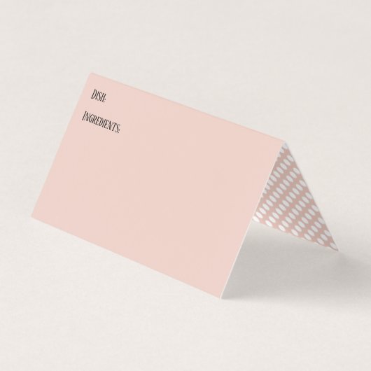 Cartes de recettes de potluck Pois blanches et bla (Devant)