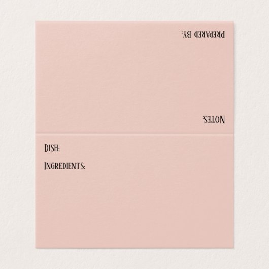 Cartes de recettes de potluck Pois blanches et bla (Extérieur déplié)