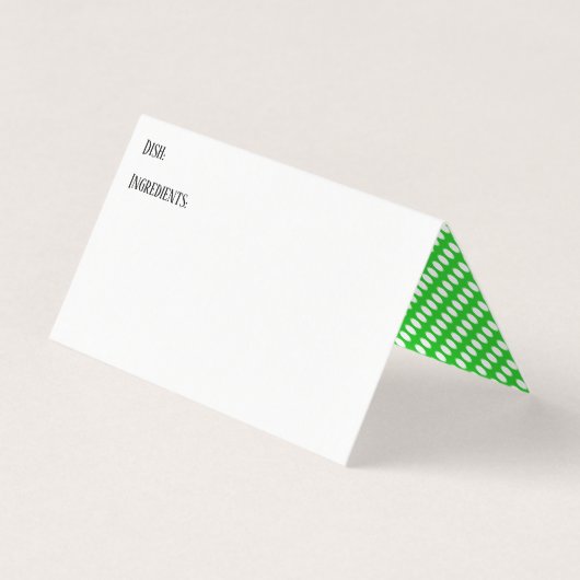 Cartes de recettes de potluck Potluck Potluck Lime (Devant)
