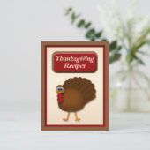 Cartes de recettes de Thanksgiving Turkey (Debout devant)