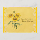 Cartes de recettes de tournesol jaune (Devant)