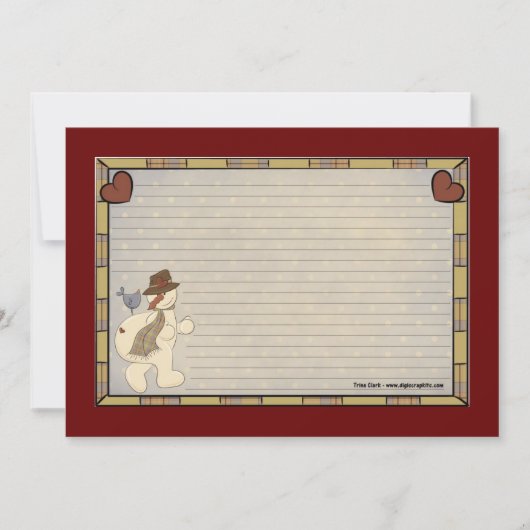 Cartes de recettes de vacances (Devant)