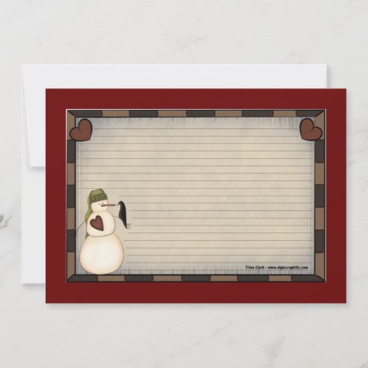 Cartes de recettes de vacances (Devant)
