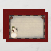 Cartes de recettes de vacances (Devant / Derrière)