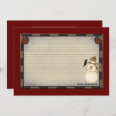 Cartes de recettes de vacances (Devant / Derrière)