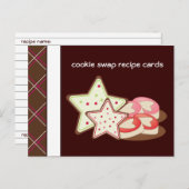 Cartes de recettes d'échange de cookies (Devant / Derrière)