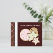 Cartes de recettes d'échange de cookies (Debout devant)
