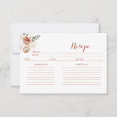 Cartes de recettes délicieuses en or rose bordeaux (Devant)