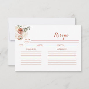 Cartes de recettes délicieuses en or rose bordeaux