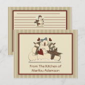 Cartes de recettes des Snowmen primitifs (Devant / Derrière)