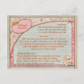 Cartes de recettes Dessert personnalisables (Dos)