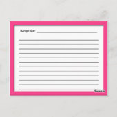 Cartes de recettes d'impression Zebra Time Chic Te (Dos)