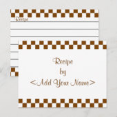 Cartes de recettes du tableau de bord (Devant / Derrière)