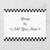 Cartes de recettes du tableau de bord 4 x 6 (Devant)