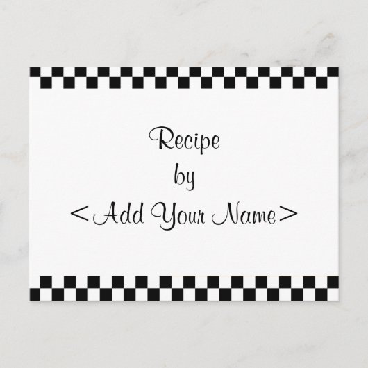 Cartes de recettes du tableau de bord 4 x 6 (Devant)