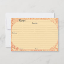 Cartes de recettes élégantes