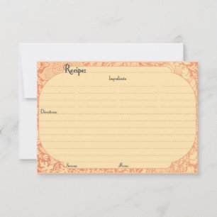 Cartes de recettes élégantes