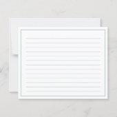 Cartes de recettes élégantes classiques (Dos)