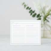 Cartes de recettes élégantes classiques (Debout devant)