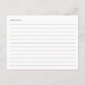 Cartes de recettes élégantes de Fête des mariées B (Dos)