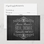 Cartes de recettes élégantes de Fête des mariées d (Devant / Derrière)