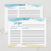 Cartes de recettes Fête des mariées mer et sable d (Devant / Derrière)