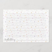 Cartes de recettes Fleurs sauvages Dainty (Dos)