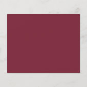 Cartes de recettes florales bordeaux (Dos)