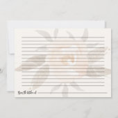 Cartes de recettes florales de automne rustique (Dos)
