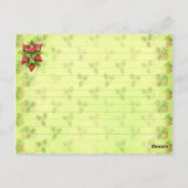 Cartes de recettes fraises (Dos)