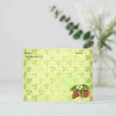 Cartes de recettes fraises (Debout devant)