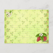 Cartes de recettes fraises (Dos)
