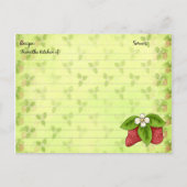 Cartes de recettes fraises (Devant)