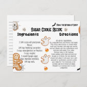Cartes de recettes Halloween, Cookies Halloween (Devant / Derrière)