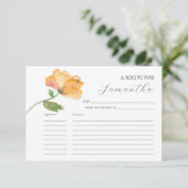 Cartes de recettes imprimables Aquarelle Fleurs de (Debout devant)