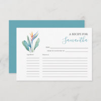 Cartes de recettes imprimables Fleurs aquarelles