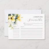 Cartes de recettes imprimables Fleurs aquarelles (Devant)