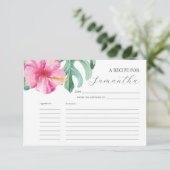 Cartes de recettes imprimables Fleurs aquarelles (Debout devant)