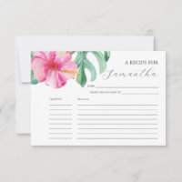 Cartes de recettes imprimables Fleurs aquarelles