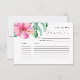 Cartes de recettes imprimables Fleurs aquarelles