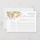 Cartes de recettes imprimables Fleurs aquarelles (Devant)