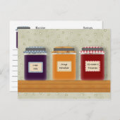 Cartes de recettes Jelly Jars (Devant / Derrière)