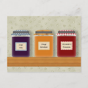 Cartes de recettes Jelly Jars