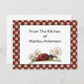 Cartes de recettes Lady Bugs (Devant / Derrière)
