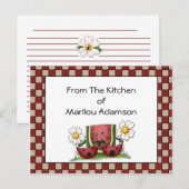 Cartes de recettes Lady Bugs et Watermelon (Devant / Derrière)