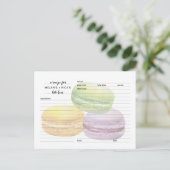 Cartes de recettes Macarons, grande idée de douche (Debout devant)