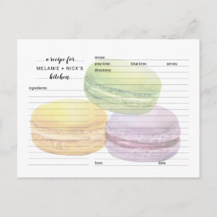 Cartes de recettes Macarons, grande idée de douche